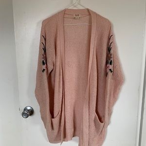 Pink Flower Cardigan
